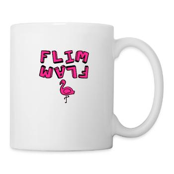 Flim Flam Flamingo - Tasse - Weiß - Rechts