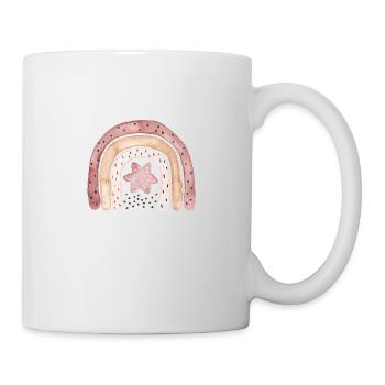 Regenbogen Boho Kaffeebraun - Tasse - Weiß - Rechts