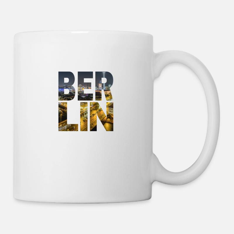 Berlin dans la nuit - Mug blanc - blanc