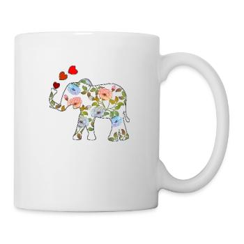 l'éléphant - Mug blanc - blanc - Droite