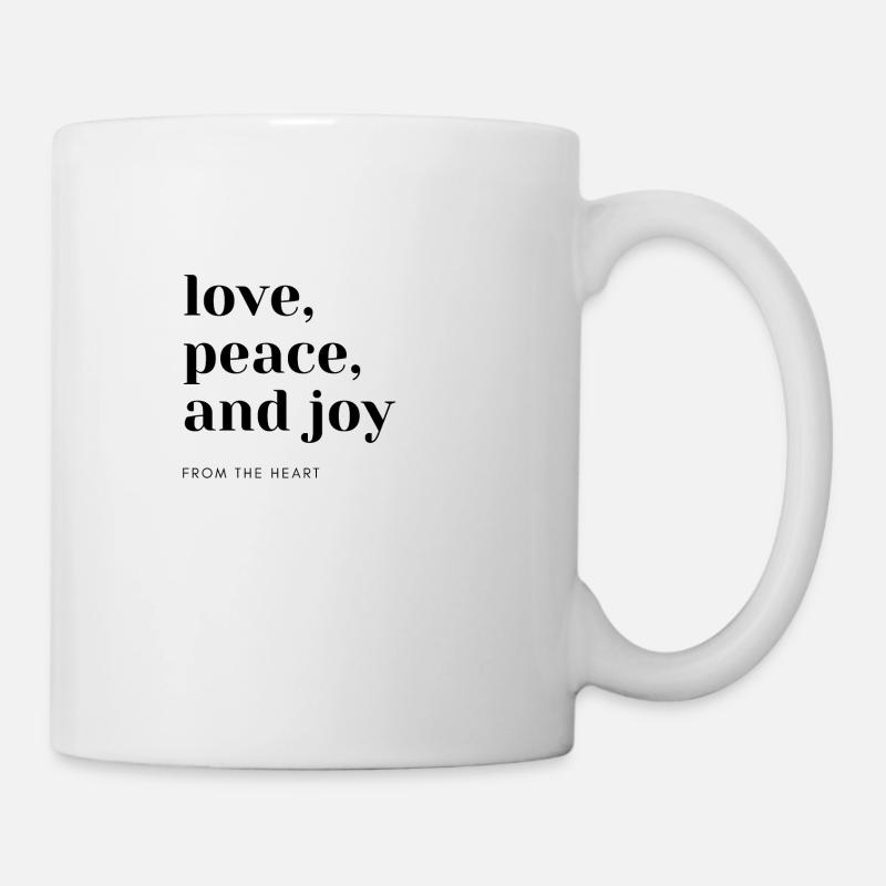 love peace and joy - Mug blanc - blanc