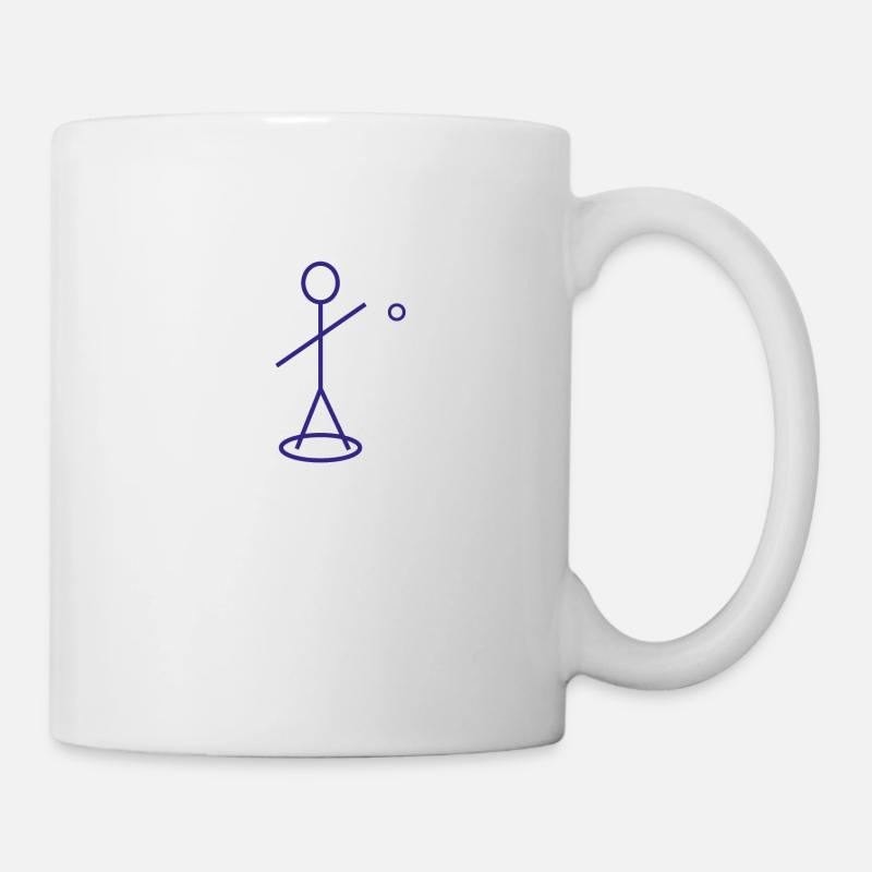 blue geometric petanque - Mug - white