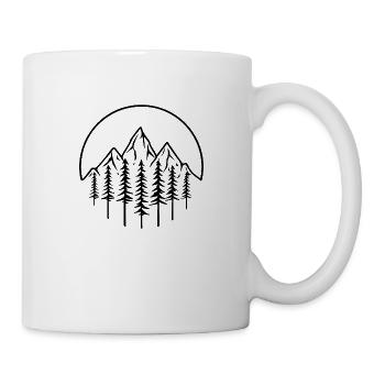 Mountains, forests, camping and wilderness adventure - Mug - white - Right