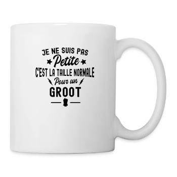 je ne suis pas petite cest la taille pour un groot - Mug blanc - blanc - Droite