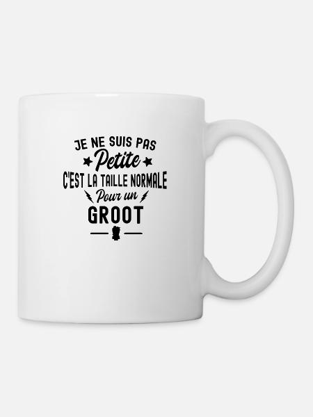 je ne suis pas petite cest la taille pour un groot - Mug blanc - blanc