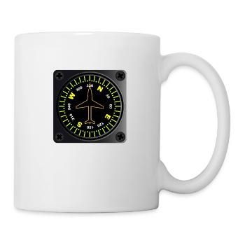Flugzeugkompass - Tasse - Weiß - Rechts