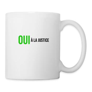 oui à la justice - Mug blanc - blanc - Droite