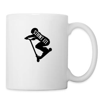 Stunt it boy Scooter Sport Hobby Geschenk - Tasse - Weiß - Rechts