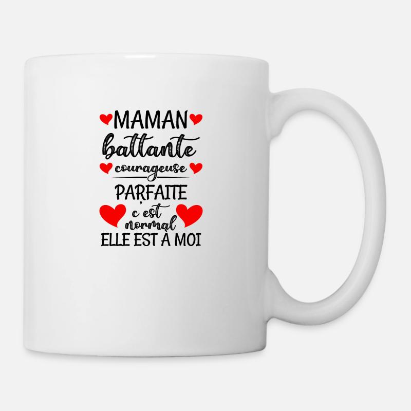 Maman battante courageuse parfaite - Mug blanc - blanc