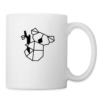 Koala bear made of geometric shapes on a branch - Mug - white - Right