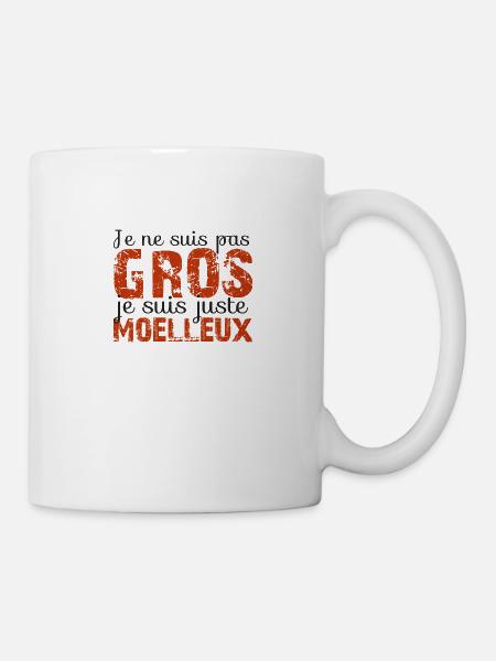 Je ne suis pas gros je suis juste moelleux - Mug blanc - blanc