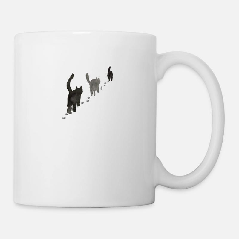 chats noirs - Mug blanc - blanc