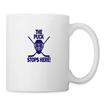 The Puck Stops here ice hockey ice hockey player - Mug - white - Right