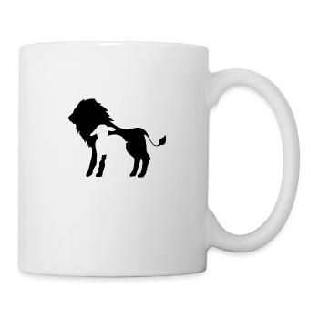 lion and the lamb Grafik - Tasse - Weiß - Rechts