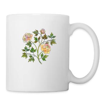 Blumen - Tasse - Weiß - Rechts