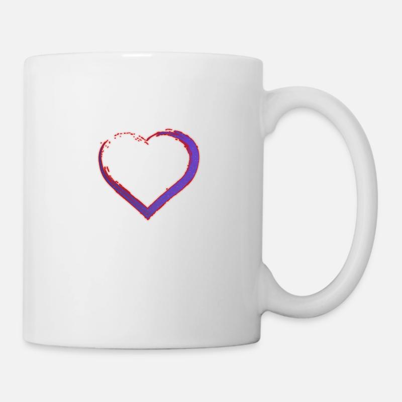 Logo coeur violet - Mug blanc - blanc