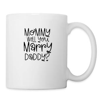 maman, veux-tu épouser papa - Mug blanc - blanc - Droite