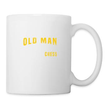 vieil homme jouant aux échecs - Mug blanc - blanc - Droite