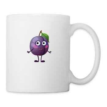 Süße Pflaume Smile - Tasse - Weiß - Rechts