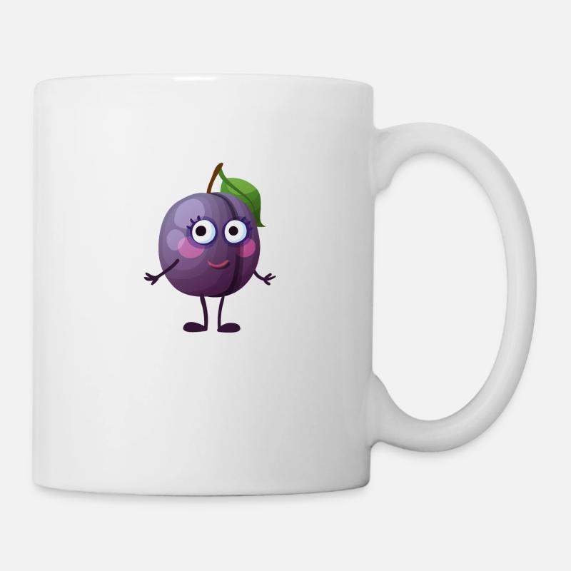 Prune mignonne Smile - Mug blanc - blanc
