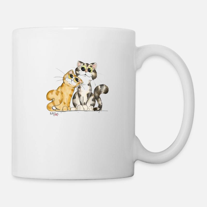 two cats - Mug - white
