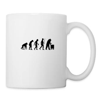 Cadeau évolution humaine abeille apiculteur miel - Mug blanc - blanc - Droite