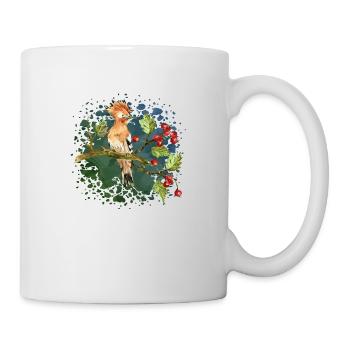 Bunter Vogel - Tasse - Weiß - Rechts