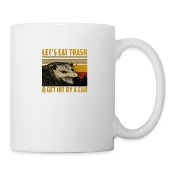 Let's Eat Trash and Get Hit By A Car Opossum - Mug blanc - blanc - Droite