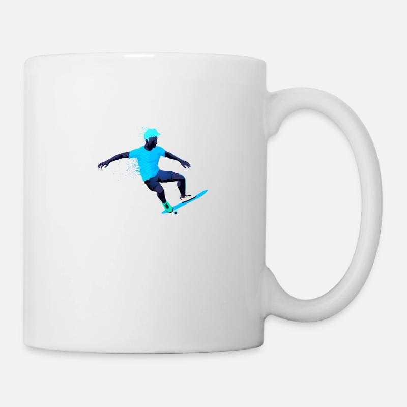 skateboard - Mug blanc - blanc