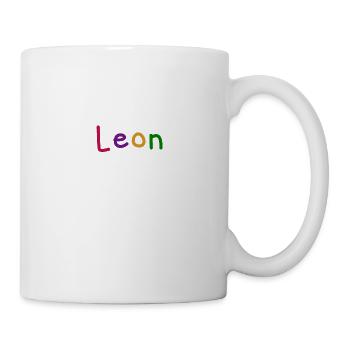 Leon First name Young name colored font colorful - Mug - white - Right