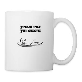 J’peux pas j’ai sieste - Mug blanc - blanc - Droite