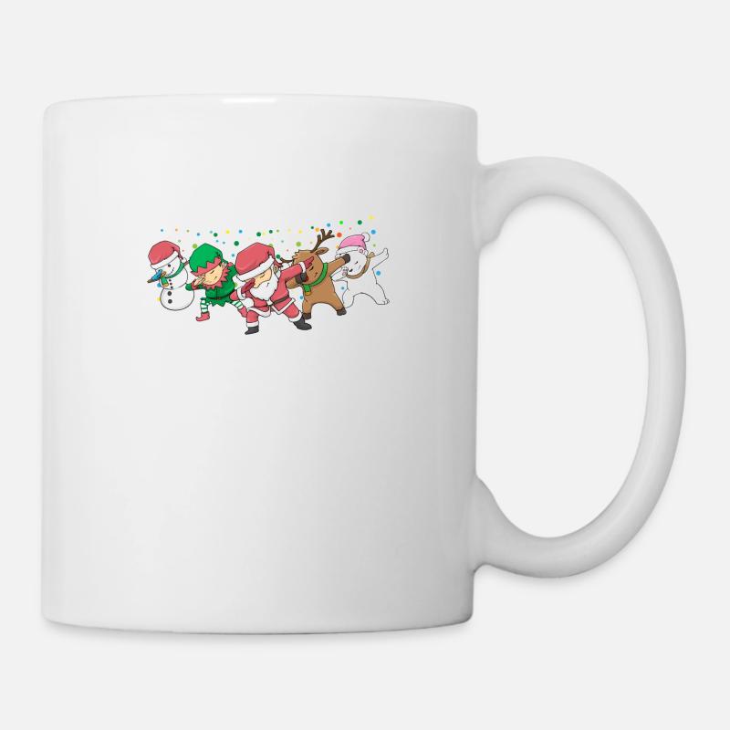 Dabbing Santa Elf Christmas Xmas Weinachten - Mug blanc - blanc