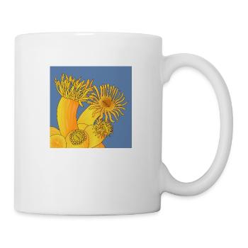 OrangeFarbene Korallen, Astroide-Polypen - Tasse - Weiß - Rechts