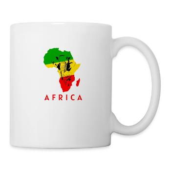 Afrika Karte Elefanten Liebhaber Südafrika Gift - Tasse - Weiß - Rechts