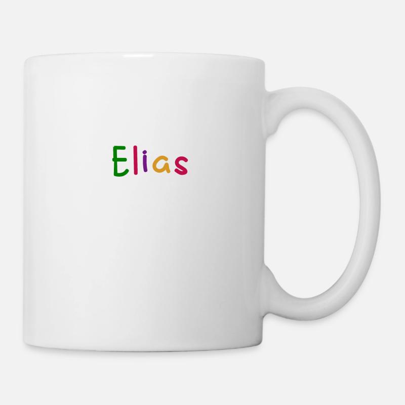 Elias first name boy name colored font colored - Mug - white