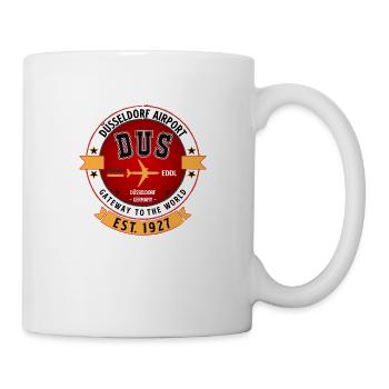 DUS Düsseldorf Airport - Design vintage - Mug blanc - blanc - Droite