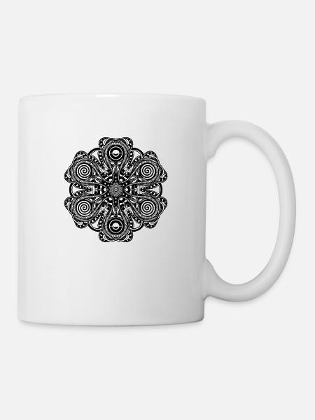 techno mandala - Mug - white