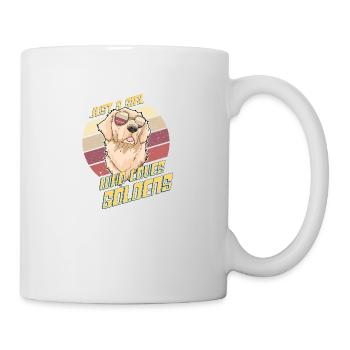 Fille qui aime les cadeaux pour chiens Golden Retrievers - Mug blanc - blanc - Droite
