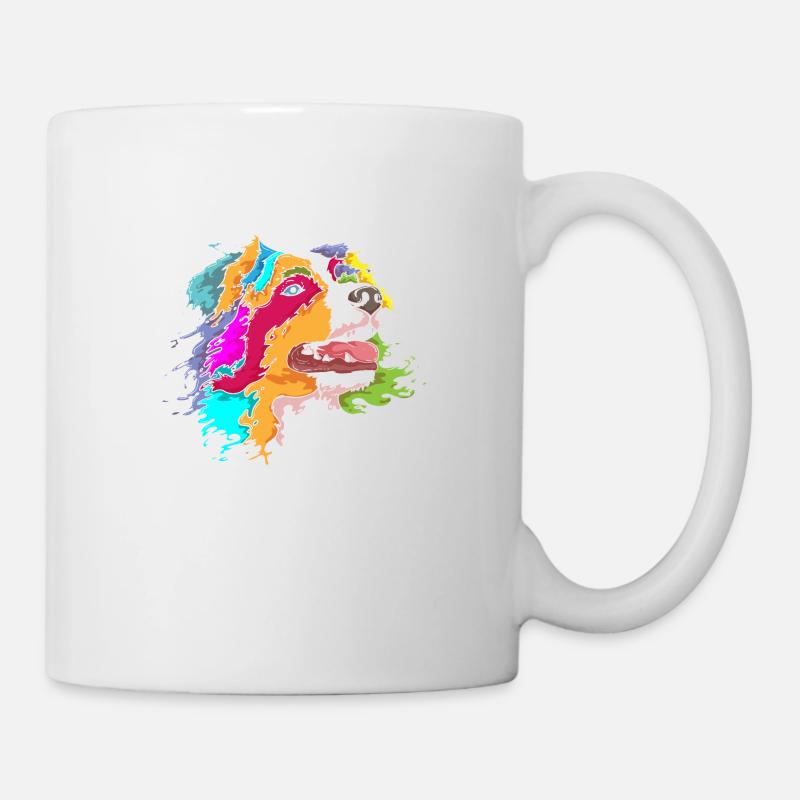 Berger australien Aussie Lover Splash Art - Mug blanc - blanc