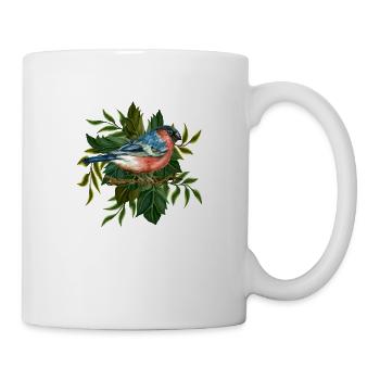 Bunter Vogel - Tasse - Weiß - Rechts