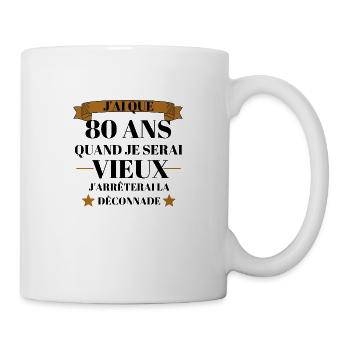 80e anniversaire pour grand-père et grand-mère - Mug blanc - blanc - Droite