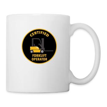 Zertifizierter Gabelstaplerfahrer - Tasse - Weiß - Rechts