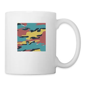 Belgische Puzzle-Tarnstruktur - Tasse - Weiß - Rechts