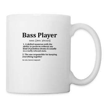 Bass Player Guitar Music Gift Note - Mug - white - Right