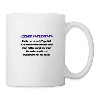 Lieber Katzenpapa - Tasse - Weiß - Rechts