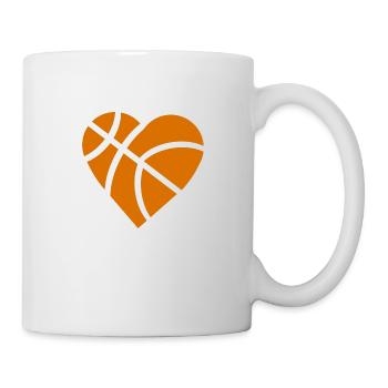 Joueur de basket basket- coeur basket- - Mug blanc - blanc - Droite