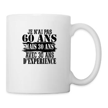 Anniversaire 60 ans : citation anniversaire 60 ANS - Mug blanc - blanc - Droite