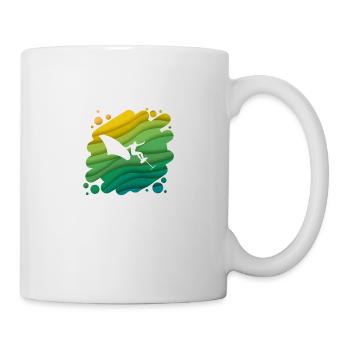 Double Exposure Wingfoiling Surfen Surfer Geschenk - Tasse - Weiß - Rechts