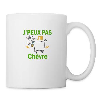 j'peux pas j'ai chèvre - Mug blanc - blanc - Droite