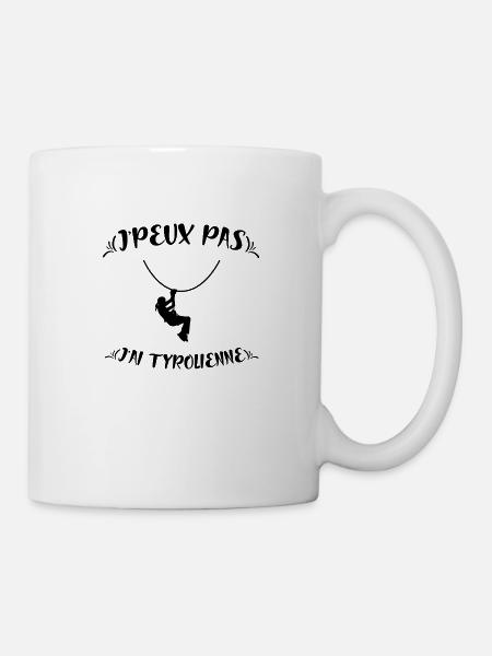 J'peux pas j'ai tyrolienne - Mug blanc - blanc